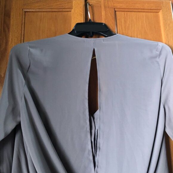 Revolve Krisa Women’s Surplice Back Chiffon Long Sleeve Blouse - M - Picture 10 of 14